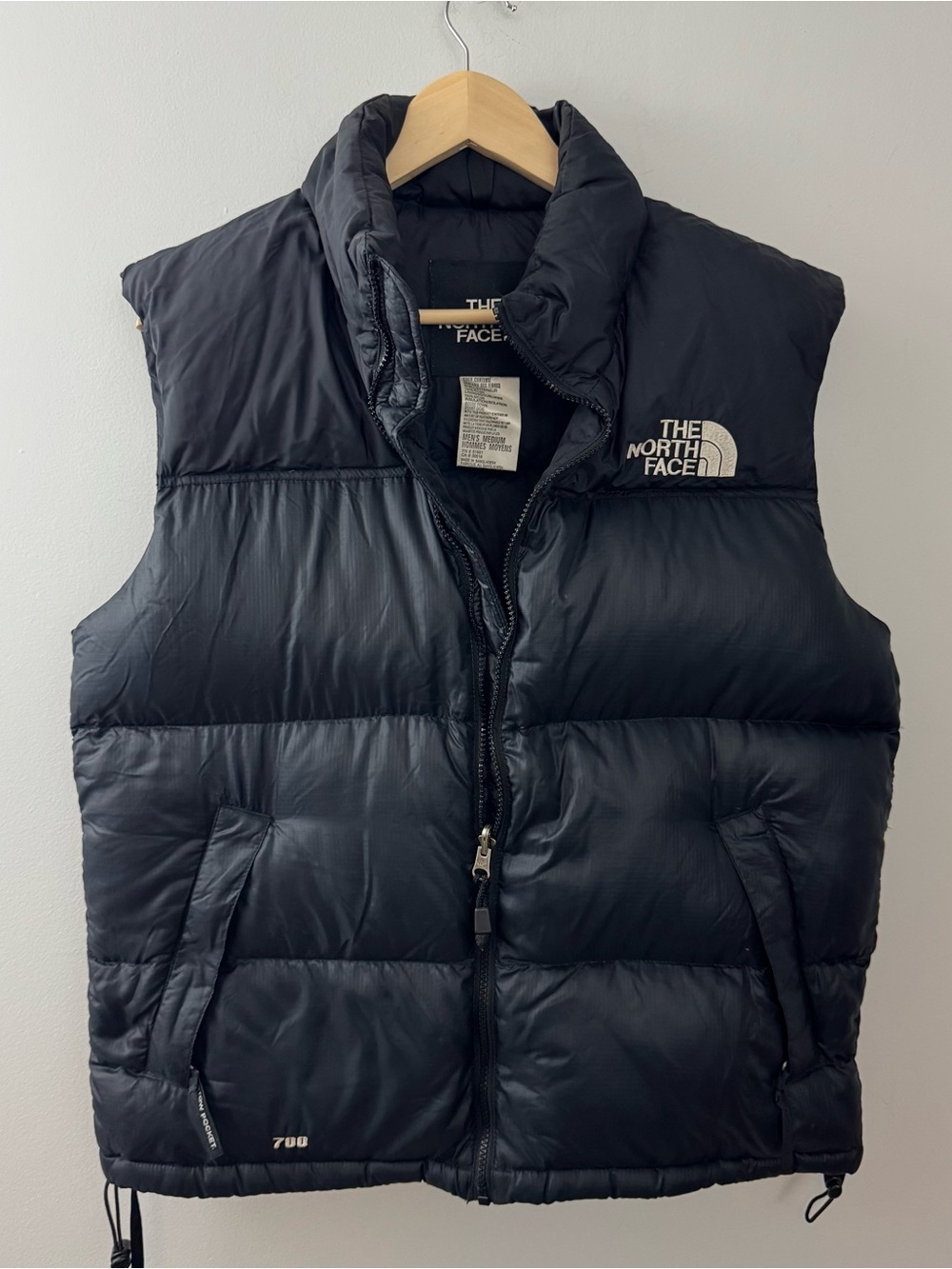 The North Face 1996 Retro Nuptse Vest Puffer Vest 700 Goose Down Black